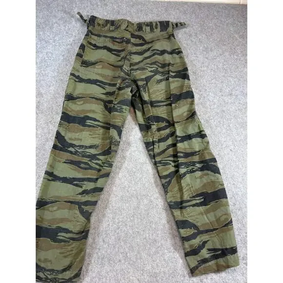 VTG 60s Tiger Stripe Camo Pants Mens 32x27 Cheif Brand True 70s Americana Rare